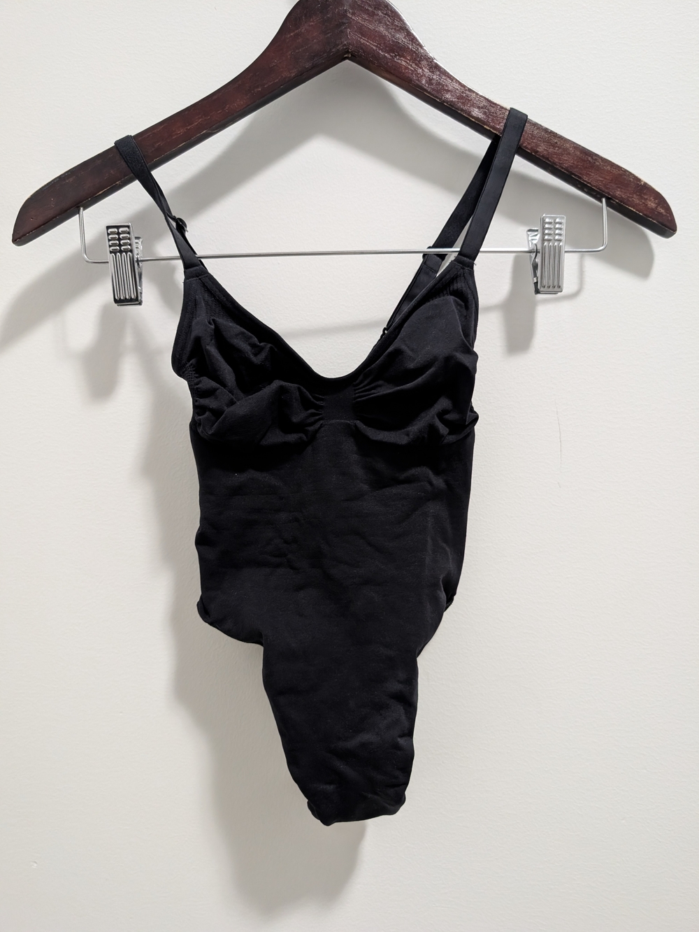 SKIMS Black Tank Bodysuit with Thin Straps